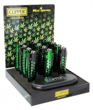 Clipper Feuerzeug Metall Mini Leaves inkl. Dose